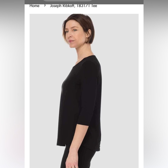 Joseph Ribkoff Black Three Courter Length Top - Picture 2 of 6